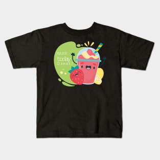 make today great cute summer fruits with motivational Kids T-Shirt